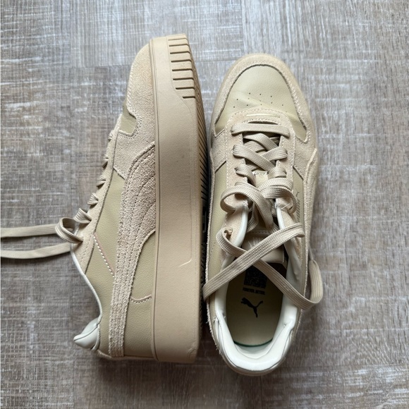 Puma Beige Platform Sneakers - Picture 2 of 8